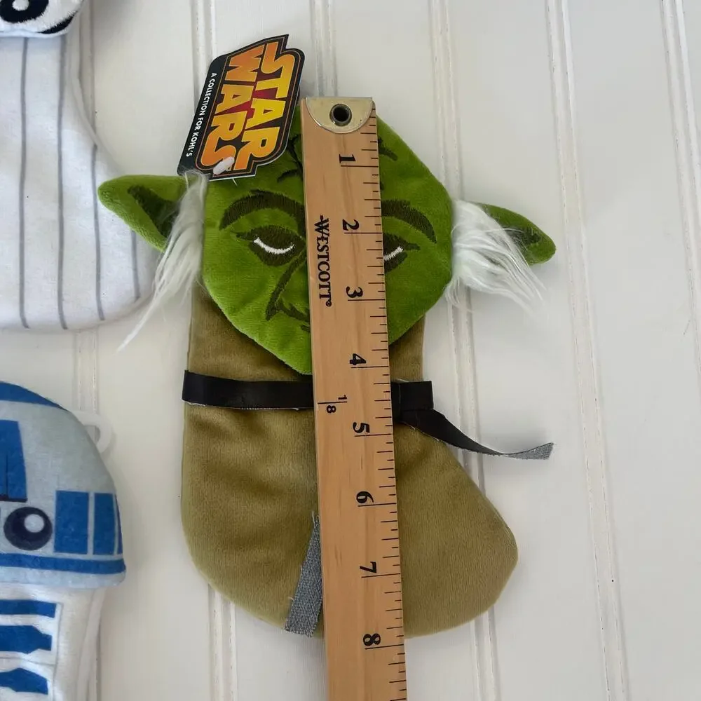 4 NWT Star Wars YODA R2D2 Darth Storm Stockings Ornaments PLUSH‎ Kohls Mini